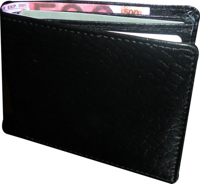 

Veuma Men Black Genuine Leather Wallet(6 Card Slots)