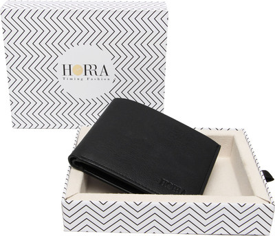 

Horra Men Black Artificial Leather Wallet(3 Card Slots)