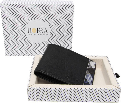 

Horra Men Black Artificial Leather Wallet(6 Card Slots)