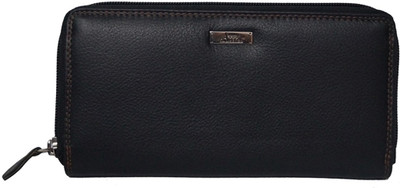 

AVES Fashion Women Black Genuine Leather Wallet(2 Card Slots)