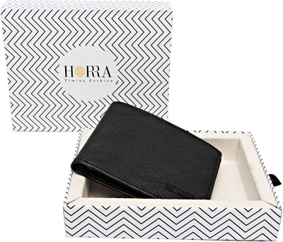 

Horra Men Black Artificial Leather Wallet(3 Card Slots)