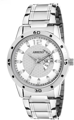 Abrexo Abx01155-SLV WHT Gents Exclusive Free Style Modest Design Day and date series Watch  - For Men   Watches  (Abrexo)