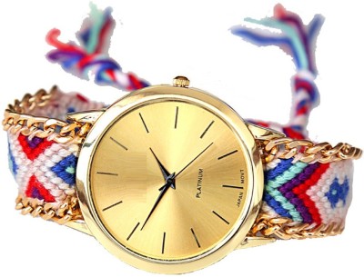 Freny Exim Fashionable Funky Look In Fabric Multicolor Belt Beautiful Round Dial Bracelet Watch  - For Girls   Watches  (Freny Exim)