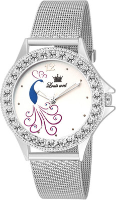

louisweil LW-CH005 Silver crystal gemstone Watch - For Girls