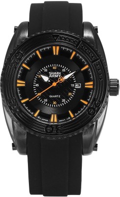 shark Sport Military Mens Silicone Band Quartz Analog Wrist Watch SAW207 Watch  - For Men   Watches  (Shark)