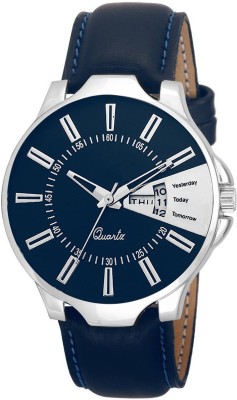 SVM Analogue Blue Dial Day & Date Round Shape Watch For Men's & boy's (ABCD-2) Designer Watch  - For Men   Watches  (SVM)
