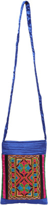 

INDICRAFTS STUDIO SAATH SAATH Sling Bag(Blue, 6 L)
