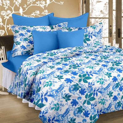 

Cortina 104 TC Cotton Double Floral Bedsheet(Pack of 1, Multicolor)