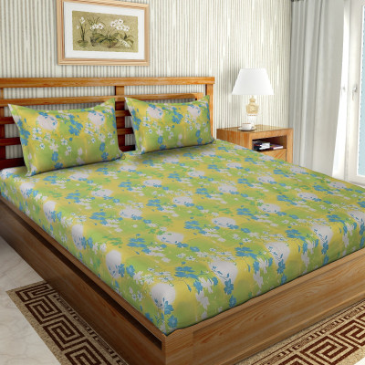

Bombay Dyeing 120 TC Cotton Double Floral Bedsheet(Green)