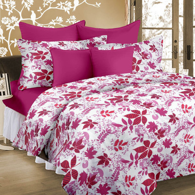 

Cortina 104 TC Cotton Double Floral Bedsheet(Pack of 1, Multicolor)