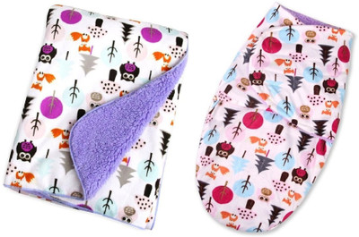 

Baby Bucket Printed  Blanket(Polyester, Purple