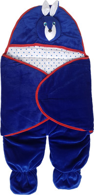 

My Newborn Cartoon  Swadding Baby Blanket(Polyester, Dark Blue