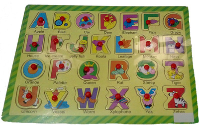

Crafts India Wooden Alphabet Puzzle Board Game