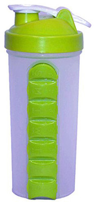 

5 O'Clock Sports Tabster Plastic Sports Shaker Bottle For Exercise/Gym/Running/ Yoga / Other Sports. 600 ml Shaker(Pack of 1, Green)