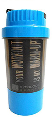 

5 O'Clock Sports Cyclone Shaker Bottle - 450 ml- Premium Quality with Sleek and Convenient Design 450 ml Shaker(Pack of 1, Blue)