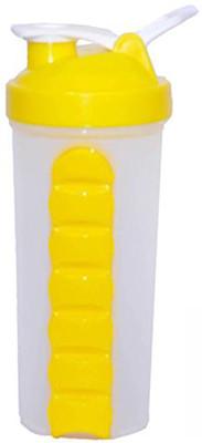 

5 O'Clock Sports Tabster Plastic Sports Shaker Bottle For Exercise/Gym/Running/ Yoga / Other Sports. 600 ml Shaker(Pack of 1, Yellow)