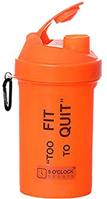

5 O'Clock Sports Fat Boy Shaker Bottle - 600 ml- Sleek and Convenient Design 600 ml Shaker(Pack of 1, Orange)