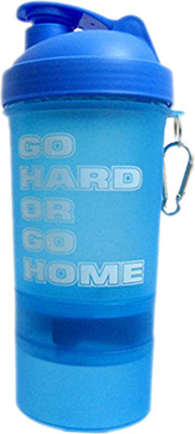 

5 O'Clock Sports Elephant Shaker Water Bottle - 800 ML- Three Compartment - One For Liquid, Second for Dry Powder and Third For Extras 800 ml Shaker(Pack of 1, Blue)