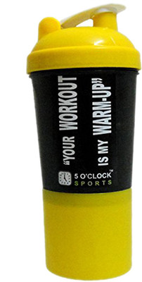 

5 O'Clock Sports Dodo Protein Shaker Bottle - 700ML- Big Compartment For Dry Stuff 700 ml Shaker(Pack of 1, Yellow)