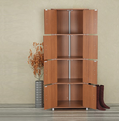 HomeTown Jacob Engineered Wood Free Standing Cabinet(Finish Color - OAK, Door Type- Framed Sliding)