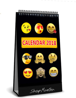 

ShopMantra ShopMantra Funny Emoji Icon Desk Calender / Table Calendar 2018 Size (5.5 X 8 Inch ) 2018 Table Calendar(Multicolor, Emoji)