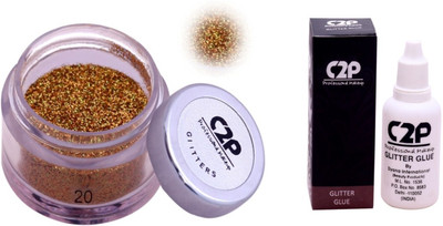 

C2P Professional Make-Up Eye Glitters and Glitter Glue Combo(Set of 2)
