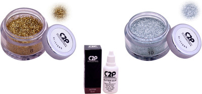 

C2P Professional Make-Up Eye Glitters and Glitter Glue Combo(Set of 3)