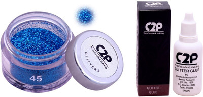 

C2P Professional Make-Up Eye Glitters and Glitter Glue Combo(Set of 2)