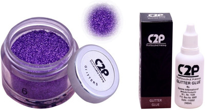 

C2P Professional Make-Up Eye Glitters and Glitter Glue Combo(Set of 2)