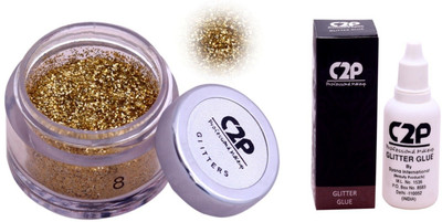

C2P Professional Make-Up Eye Glitters and Glitter Glue Combo(Set of 2)