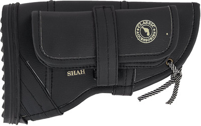 

SHAH Leather types 12 Bore Gun Butt Cover, 23 cm x 15 cm x 6 Racquet Carry Case/Cover Free Size(Black)