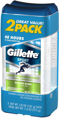 Gillette High ENDURANCE Sport Power Rush Clear Gel Anti-Perspirant Deodorant Stick - For Men(215 ml, Pack of 2) available at flipkart for Rs.910