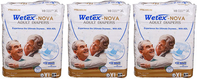 

Wetex NOVA FOR WAIST SIZE 39"-64" INCHES Adult Diapers - XL(30 Pieces)