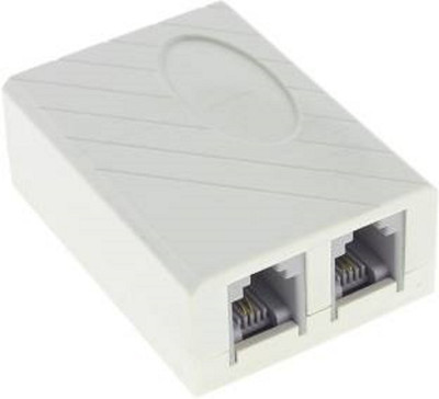 

TECHON 1 to 2 RJ11 6P2C Female Socket Phone Modem dock conveter(White)