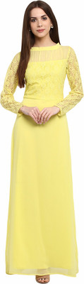 La Zoire Women Maxi Yellow Dress La Zoire Women Maxi Yellow Dress