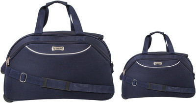 

emblem (Expandable) BLUE DUFFEL 2PCS COMBO Travel Duffel Bag(Blue)
