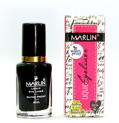 Marlin Liquid Eyeliner Waterproof and Long Lasting - 24 hr Stay 8 ml(Black) available at flipkart for Rs.70