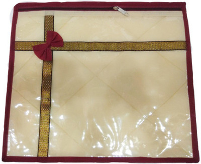 Shreeji Decoration Cover Bag Designer 1 Pc Large Size Saree Dress Suit bedsheet With Bow and Stripes Packaging Zip(Multicolor) available at flipkart for Rs.135