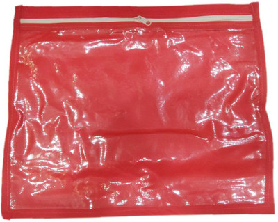 

Shreeji Decoration Cover Bag Plain 12 Pcs Saree Dress Bedsheet Red Packaging Plastic Zip(Red)
