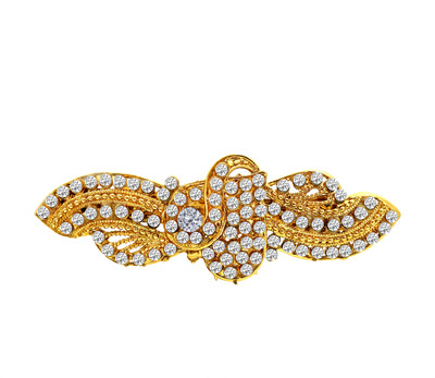 

MJ Fashion Jewellery Floral Hair Clip(Gold)