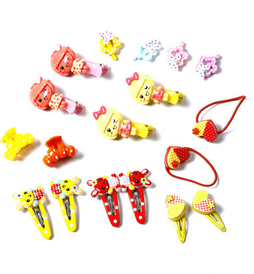 

sringhar Hair accessories for baby girl Hair Accessory Set, Hair Claw, Hair Pin, Tic Tac Clip, Rubber Band(Multicolor)
