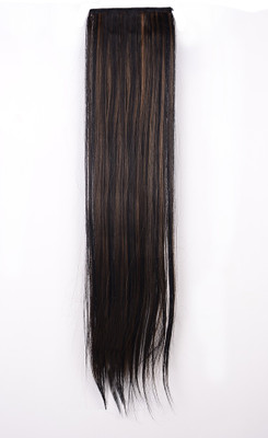 

Majik One Piece And 3 Clips Fancy Golden Extension For Women And Girls +(Base Clips ) Hair Extension