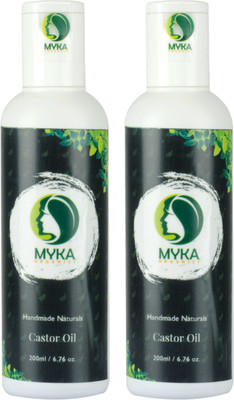

Myka Organics Castor Oil Pack of 2 ( 200 ml each) Hair Oil(400 ml)