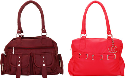 

Lady bar Messenger Bag(Maroon, Red)