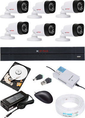CP PLUS 8 Channal HD DVR 720p 1Pcs,Bullet Camera 1MP 6Pcs Security Camera(1 TB, 8 Channel)