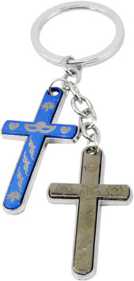 

Faynci Spiritual Jesus Christ Blue Cross Key Chain Key Chain