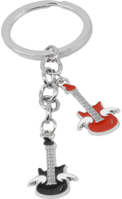 

Faynci Red and Black cute Guitar Stainless Steel Key Chain Key Chain
