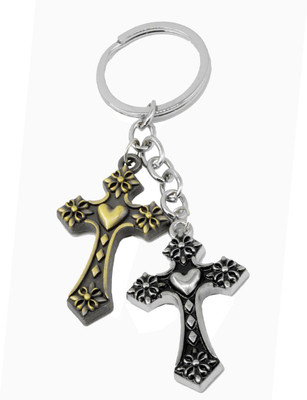 

Faynci Holy Jesus Cross with Love theme metal Key Chain Key Chain