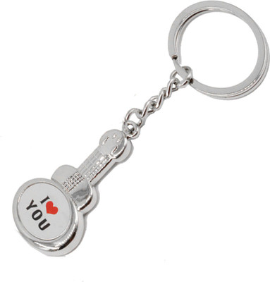 

Faynci I Love You Guitar Imported Stainless Steel Key Chain for Gift Key Chain