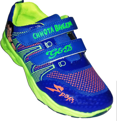 

FASHION GATEWAY Boys & Girls Velcro Sneakers(Green, Blue:green